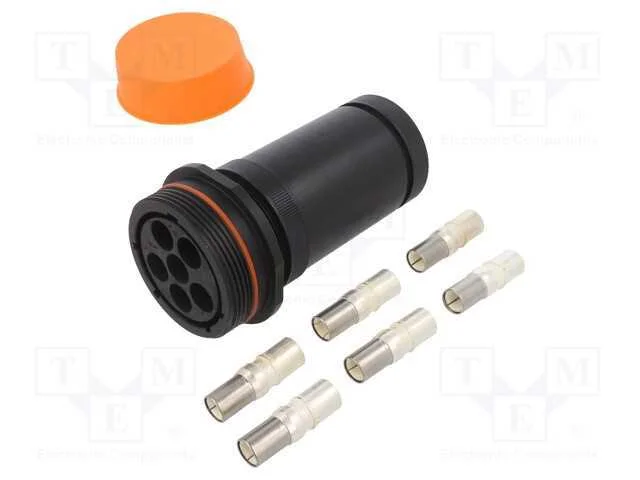 Conector: Redondos, Ficha, F&ecirc;mea, Pin: 6, Rosca Externa,Torcidos