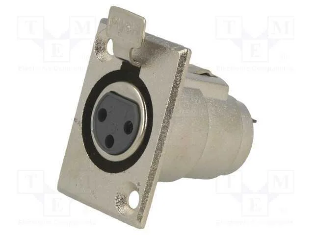 Conector: XLR; tomada; f&ecirc;mea; PIN: 3; solda; norma XLR