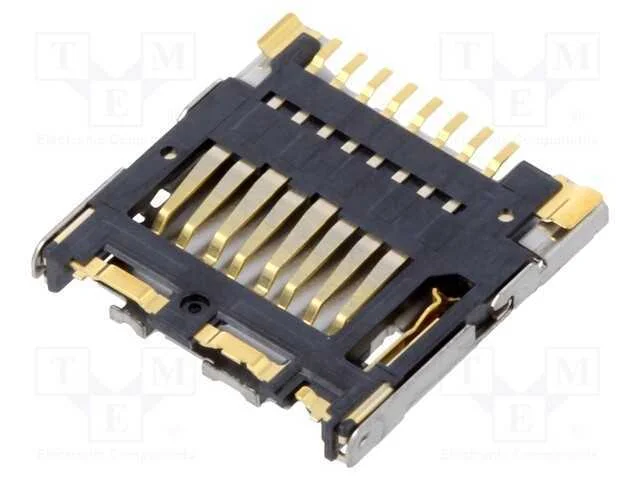 Conector: para Cart&otilde;es, Microsd, Smt, para Pcb, Dourado, Pin: 8