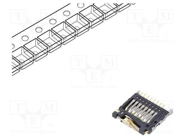 Conector: para cart&otilde;es, microSD, push-pull,top bo.