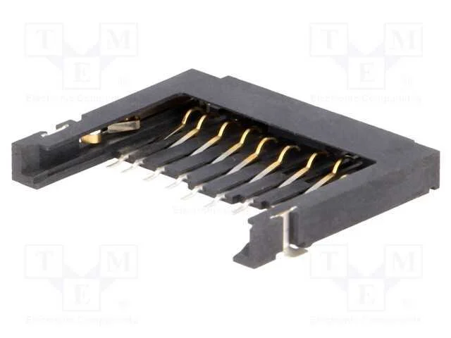 Conector: para Cart&otilde;es, Sd, Sem Ejetor, Smt, Dourado, Termoplast