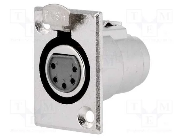 Tomada, Xlr, F&ecirc;mea, Pin: 5, Solda, Norma Xlr, Dia.Aber.Fix: 3mm