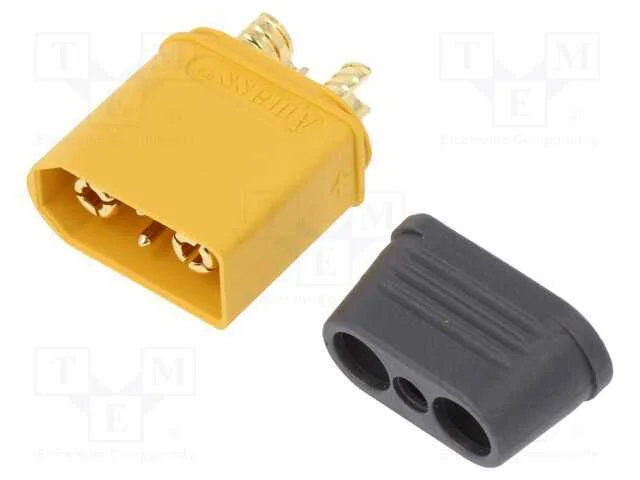 Ficha, de Alimenta&ccedil;&atilde;o Dc, Xt90, Macho, Pin: 4, com Cabo, Solda, 40a