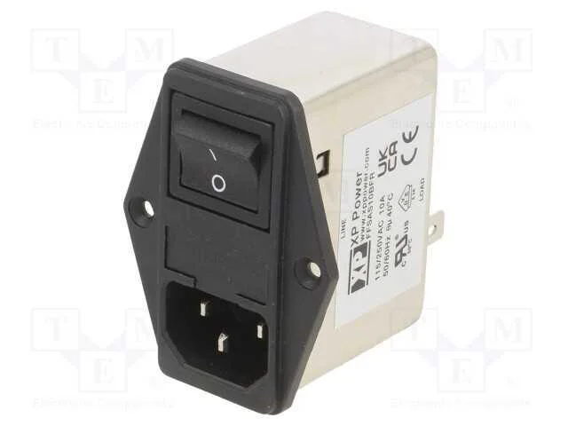 Conector: de alimenta&ccedil;&atilde;o, tomada, macho, 10A, 250.