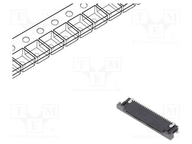 Conector: FFC/FPC, horizontais, PIN: 24, contacto.