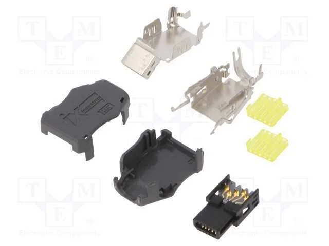 Conector: Ix Industrial, Ficha, Ix, F&ecirc;mea, Pin: 10, A, Dourado, Idc