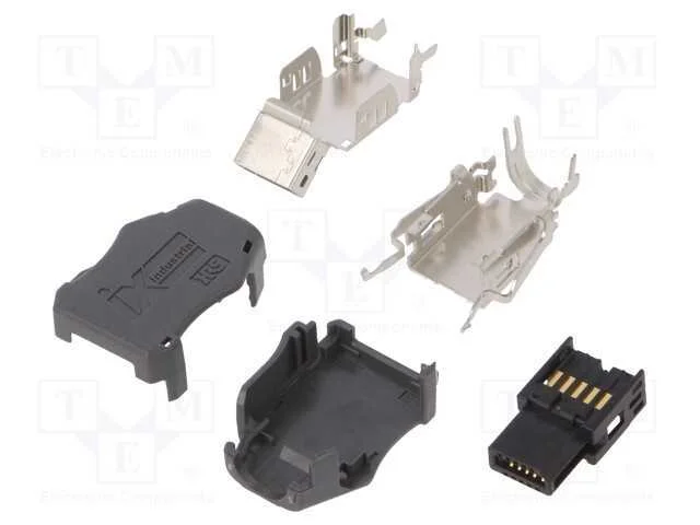 Conector: Ix Industrial, Ficha, Ix, F&ecirc;mea, Pin: 10, A, Dourado, Solda