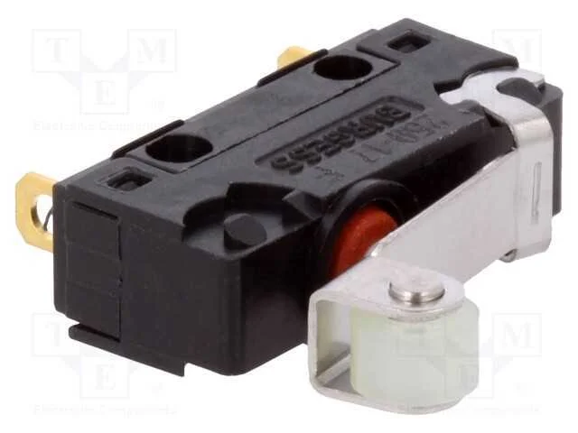 Microinterruptor Snap Action, com Alavanca (Com Rolo), Spst-Nc