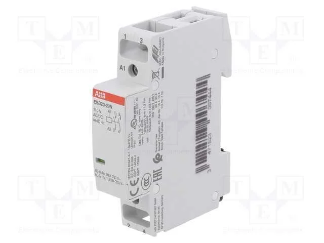 Contator: 2-de polo de instala&ccedil;&atilde;o, 20A, 110VAC, 1.
