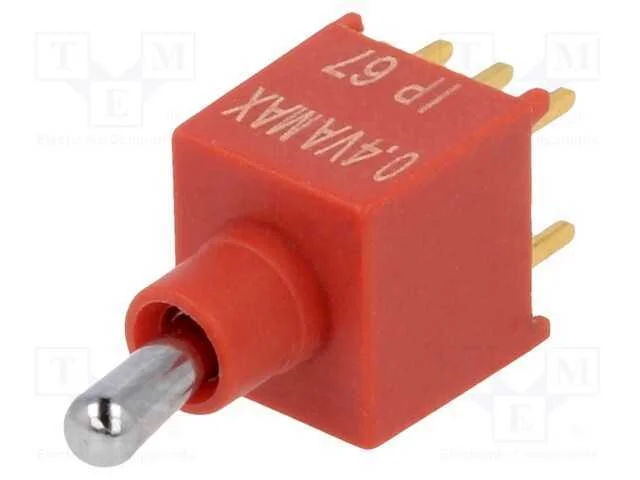 Interruptor: de Alavanca, Pos: 2, Dpdt, On-(On), 0,4a/20vdc, 20mo