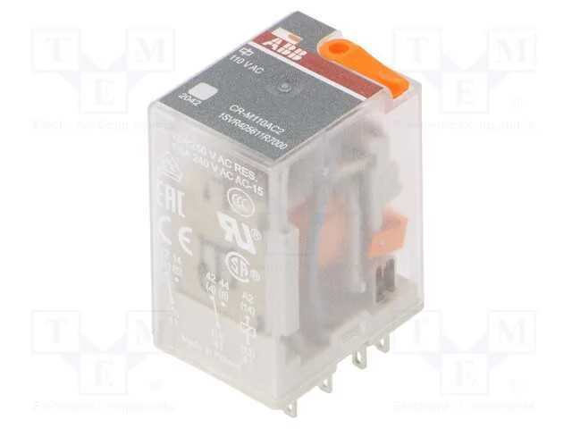 Rel&eacute;: Eletromagn&eacute;tico, Dpdt, Ubobina: 110vac, Icontactos Max: 12a
