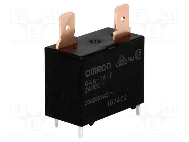 Rel&eacute;: Eletromagn&eacute;tico, Spst-No, Ubobina : 24vdc, S&eacute;rie: G4a, Pcb