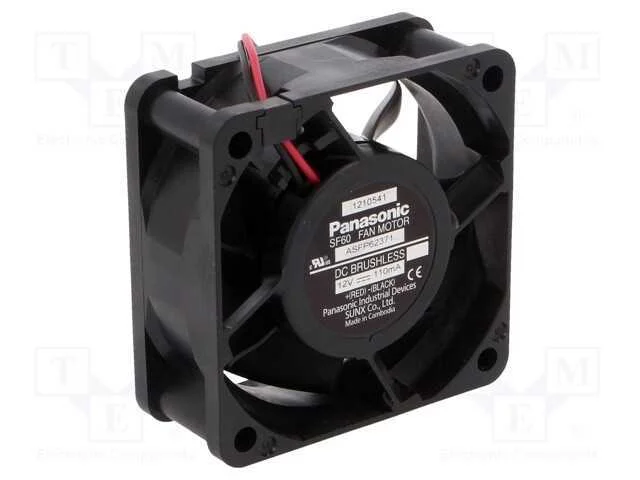 Ventilador: Dc, Transversal, 12vdc, 60x60x25mm, 2.