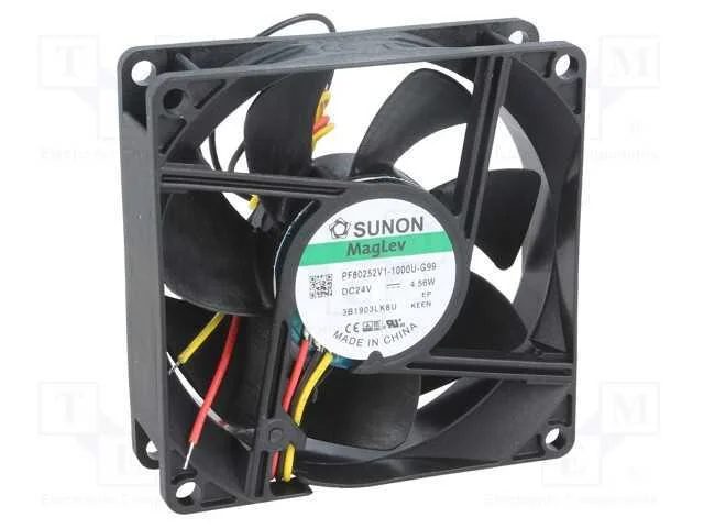 Ventilador: Dc, Transversal, 24vdc, 80x80x25mm, 101,4m3/H, 44,7dba