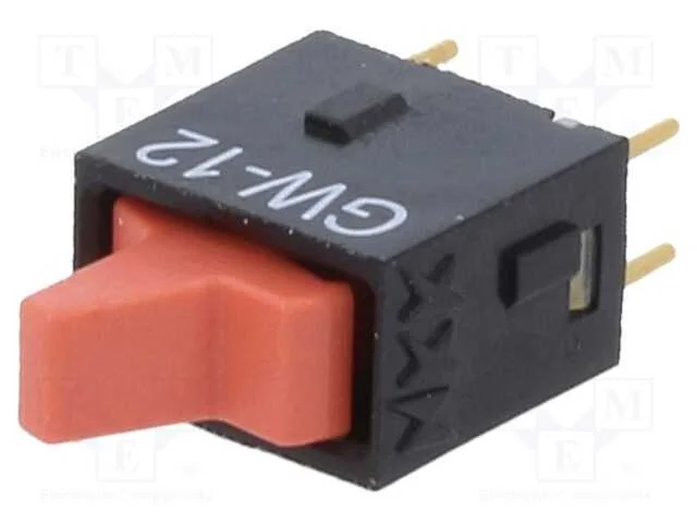 Rocker, Spdt, Pos: 2, On-On, 0,1a/28vac, 0,1a/28vdc, Vermelho, Tht