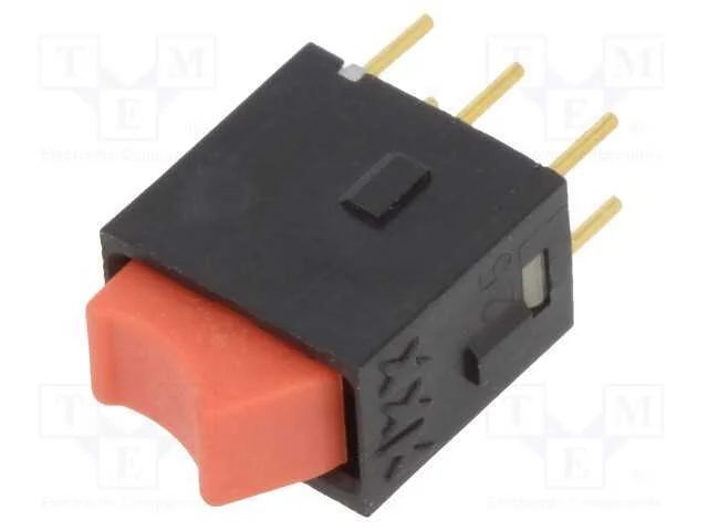 Rocker, Spdt, Pos: 2, On-On, 0,1a/28vac, 0,1a/28vdc, Vermelho, Tht