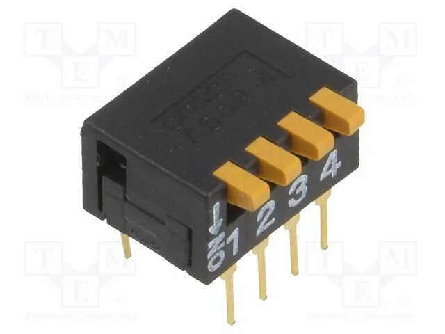 Interruptor: Dip-Switch, Quantidade de Sec&ccedil;&otilde;es: 4, On-Off, Pos: 2
