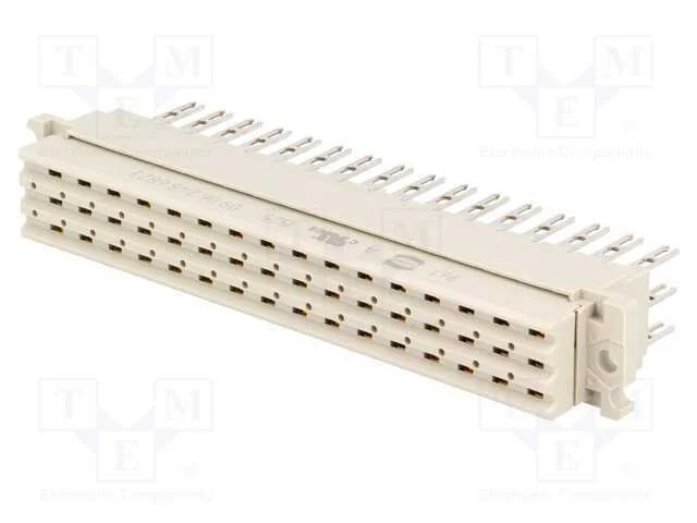 Ficha, Din 41612, Tipo F, F&ecirc;mea, Pin: 48, D+B+Z, com Cabo, Simples