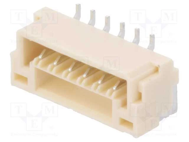 Tomada, Fio-Placa, Macho, Gh, 1,25mm, Pin: 6, Smt, 50v, 1a, Vertical