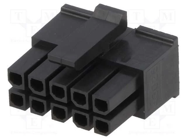 Ficha, Fio-Placa, F&ecirc;mea, Micro-Fit 3.0, 3mm, Pin: 10, Sem Contactos