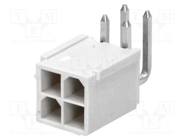 Tomada, fio-placa, macho, Mini-Fit Jr, 4,2mm, PIN.