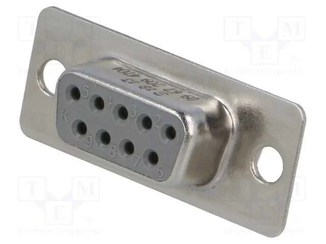 D-Sub, PIN: 9, ficha, f&ecirc;mea, solda, Vers&atilde;o: conta.