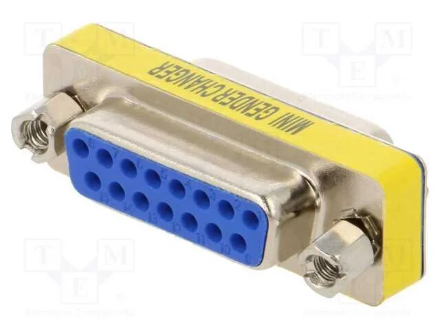 Passo: adaptador, D-Sub 15pin f&ecirc;mea,em ambos os l.