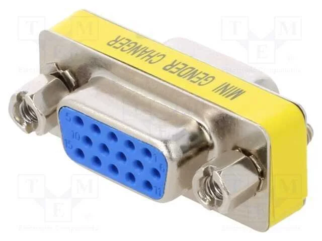 Passo: adaptador, D-Sub 15pin HD f&ecirc;mea,em ambos o.