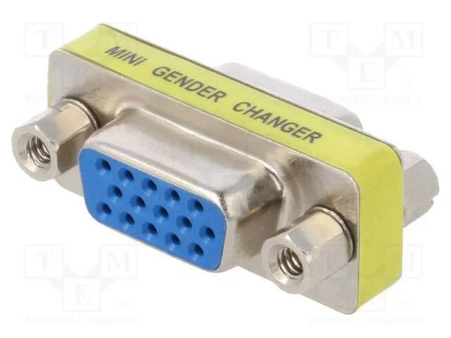 Passo: adaptador, D-Sub 15pin HD f&ecirc;mea,em ambos o.