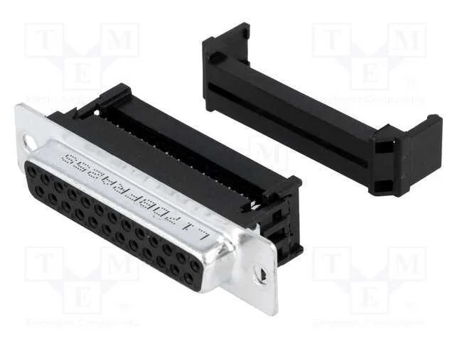 D-Sub, PIN: 25, ficha, f&ecirc;mea, para fita, IDC, 5A,.