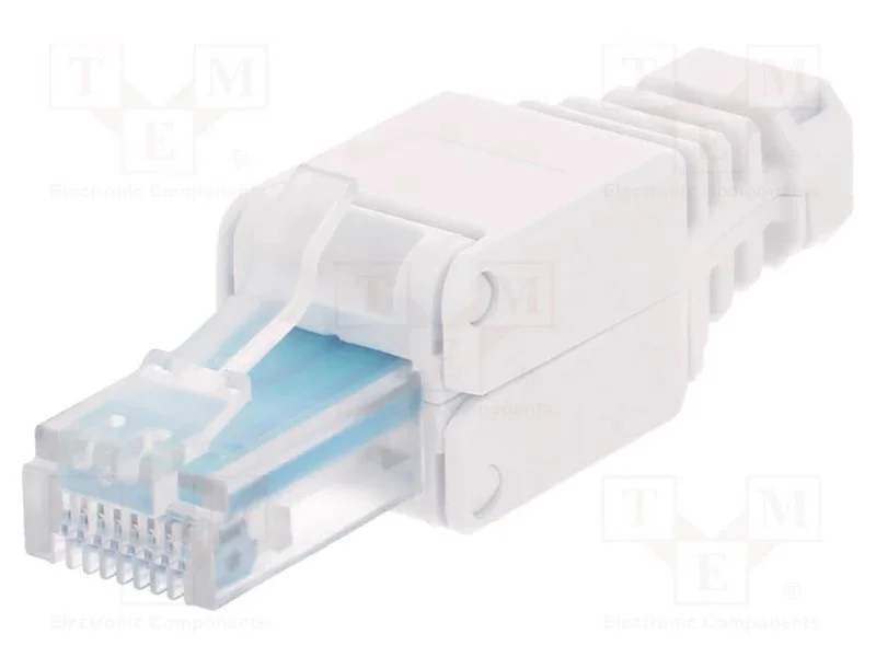 Ficha, Rj45, Pin: 8, Cat: 5e, com o Anel Protetor, Sistema: 8p8c