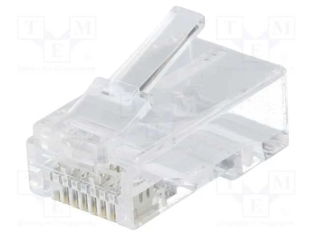 Ficha, Rj45, Cat: 6a, N&atilde;o Blindados, Dourado, Sistema: 8p8c, Simples