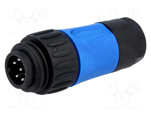 Conector: Redondos, Ficha, com Cabo, Pin: 7, Macho, Solda, Prateado