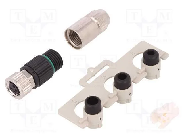 Conector: M8, f&ecirc;mea, PIN: 4, simples, com cabo, f.