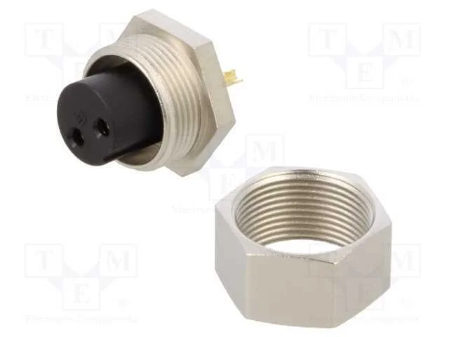 Conector: M9, Tomada, F&ecirc;mea, Cobertura: Dourado, 125v, Ip40, Pin: 2