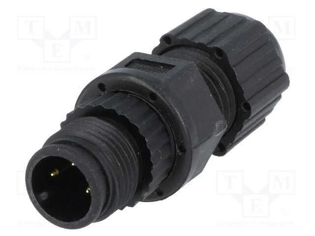 Ficha, M12, Pin: 3, Macho, C&oacute;digo A-Devicenet / Canopen, com Cabo