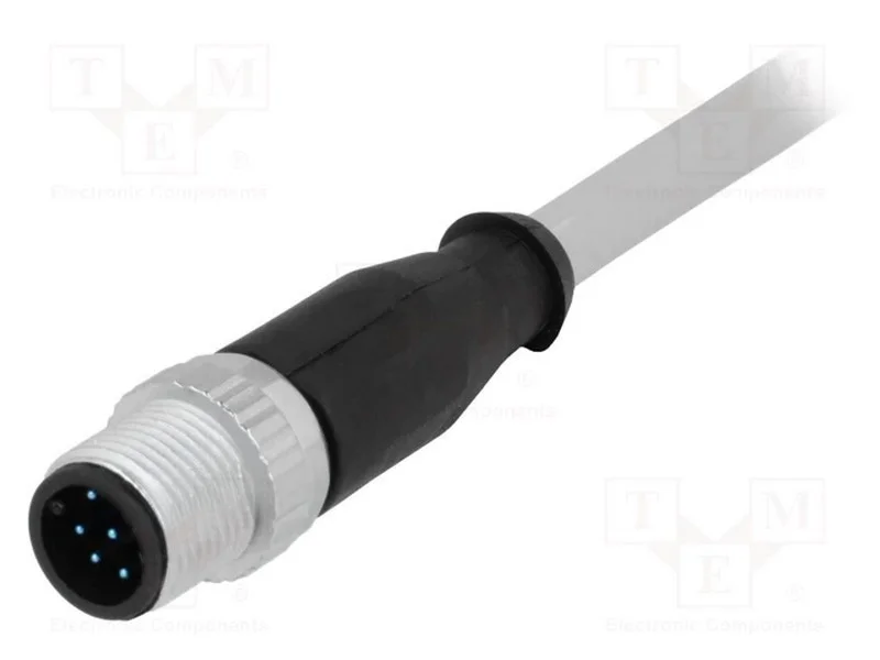 Ficha, M12, Pin: 8, Macho, C&oacute;digo A-Devicenet / Canopen, 2m, Fios