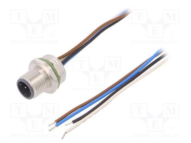 Tomada, M12, Pin: 4, Macho, C&oacute;digo A-Devicenet / Canopen, Fios