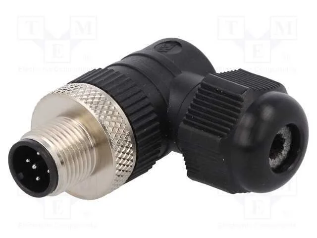 Ficha, M12, Pin: 5, Macho, C&oacute;digo A-Devicenet / Canopen, com Cabo
