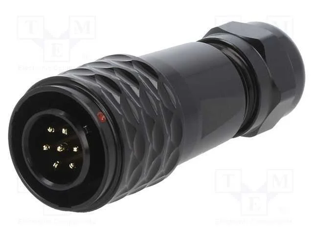 Ficha, SA12, macho, PIN: 7, IP67, 4&divide;6,5mm, 5A, so.