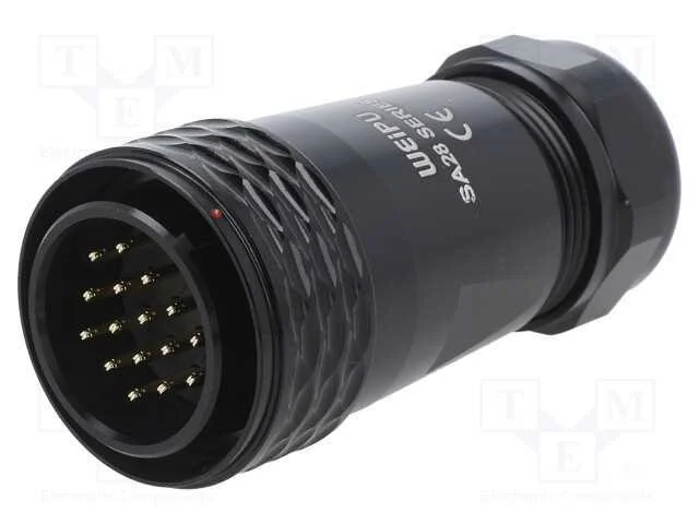 Ficha, Sa28, Macho, Pin: 16, Ip67, 13&divide;16mm, 10a, Solda, com Cabo, 500v