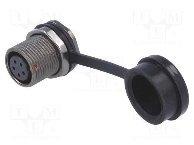 Tomada, ST12, f&ecirc;mea, PIN: 5, IP67, 5A, solda, 180.