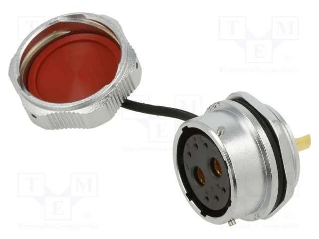 Tomada, WY28, f&ecirc;mea, PIN: 8, IP67, 25A, solda, 50.