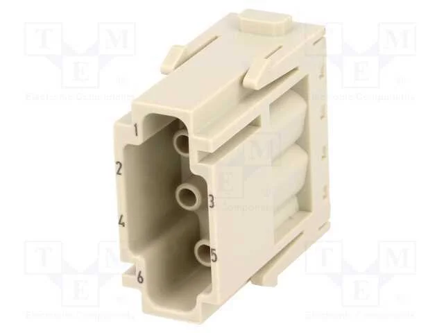 Conector: Hdc, M&oacute;dulo, Macho, Han-Modular, Pin: 6, Sem Contactos
