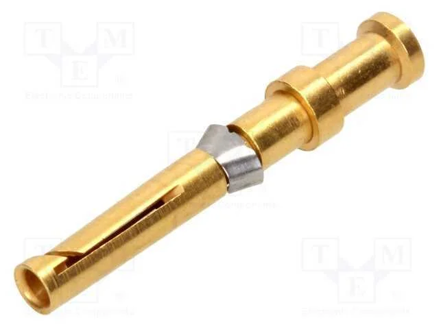 Contacto, F&ecirc;mea, Liga em Cobre, Dourado, 0,75mm2, 18awg, Cerrar