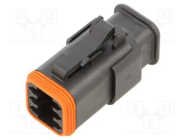 Conector: Fio-Fio, At, F&ecirc;mea, Ficha, com Cabo, Pin: 6, Preta, Ip67