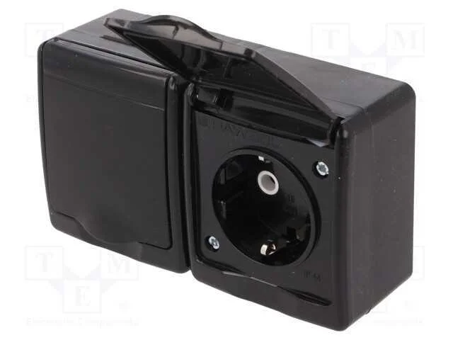 Conector: de Alimenta&ccedil;&atilde;o, Tomada, 2p+Pe, 250vac, 16a, Preta, Pin: 3