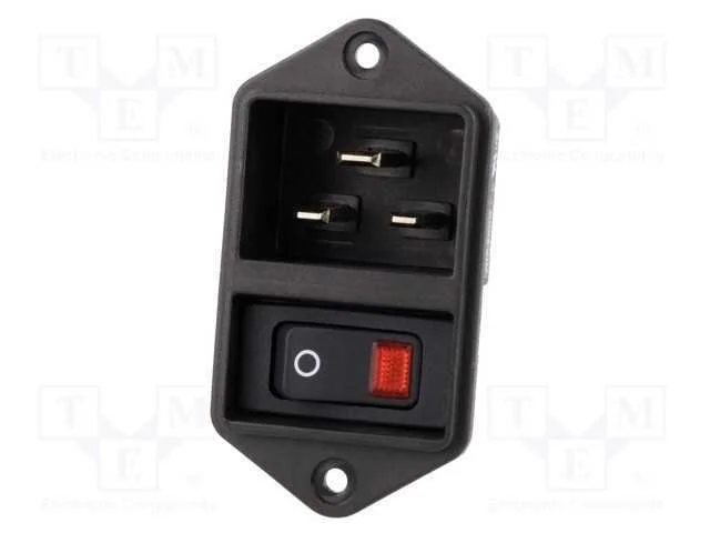Conector: de Alimenta&ccedil;&atilde;o, Tomada, Macho, 16a, 250vac, Iec 60320
