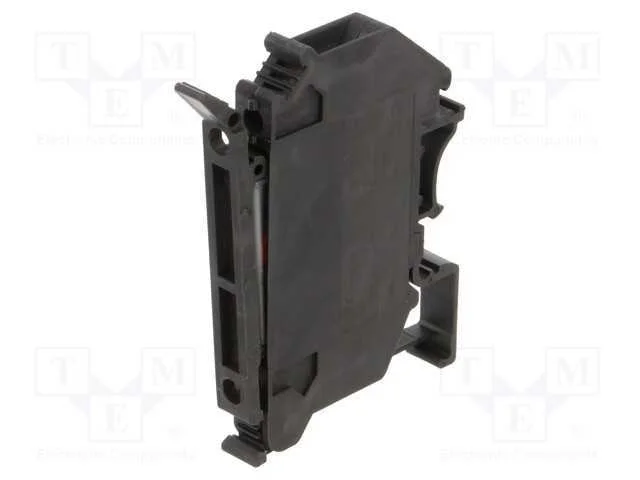 Conector: de carril, 0,2&divide;4mm2, preta, terminal pa.