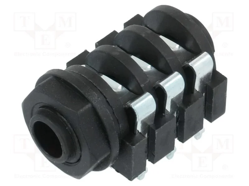 Conector: Jack 6,3mm, Tomada, para Painel,Porca da Frente